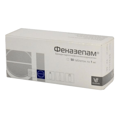 Феназепам таблетки 1мг №50 - Valenta Farm